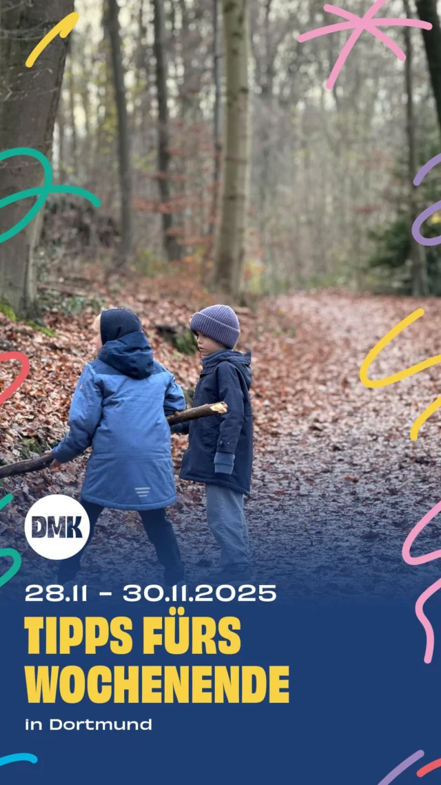 Der erste Advent steht vor der Tür und mit ihm beginnt die Zeit der Lichter, Düfte und kleinen Traditionen. Überall in Dortmund öffnen winterliche Märkte, es wird gebastelt, vorgelesen und draußen wie drinnen weihnachtlich gefeiert. Dieses Wochenende bietet viele Gelegenheiten, gemeinsam mit Kindern in die Adventsstimmung einzutauchen – ob beim Basteln, im Museum, auf dem Weihnachtsmarkt oder mitten im Wald.

Hier kommen unsere Tipps für ein entspanntes und schönes erstes Adventswochenende.

Freitag, 28.11.

* bis 30.11, Landweihnacht, @hofmenken 
* 15:00 bis 19:00 Uhr, Wintermarkt, @gruenfrau_dortmund 
* 14:00 bis 22:00 Uhr, Max-Michallek-Markt, @gruenbau_dortmund 
* bis 28.11, @kaiser.popup 
* Wischlinger Weihnachtszauber, @pilina_lodge 
* 10:00 bis 12:00 Uhr, Basteln: Baumschmuck für den Weihnachtsbaum der Bibliothek, Stadtteilbibliothek Brackel
* 16:00 bis 16:45 Uhr, Kinder Uni: Wie sind Sprachen im Gehirn organisiert, Hörsaal 3, Emil-Figge-Str. 50
* 15:00 Uhr, Verstecken in der Bibliothek, Stadtteilbibliothek Hörde

Samstag, 29.11.

* 13:00 bis 16:00 Uhr, Waldweihnacht am Forsthaus im Rahmer Wald, @projekt_nordwaerts_dortmund 
* auch am Sonntag, Weihnachtsmarkt am @schiffshebewerkhenrichenburg 
* auch am Sonntag, 13:00 bis 18:00 Uhr, Vorsortierter Spielzeugflohmarkt, Kindertagesstätte Max und Moritz, Pröbstingkamp 20
* 11:00 bis 15:00 Uhr, Kreativer Samstag im @naturmuseum_dortmund 

Sonntag, 30.11.

* 15:00 Uhr, Maule Nörgelmaus, @literaturhaus.dortmund 
* 10:00 bis 18:00 Uhr, Feuer – Eine Ausstellung über Faszination und Gefahr, @dasa_dortmund
* ab 11:30 Uhr, Mondos Weihnachtsatelier: Lustige Adventsdeko – Bommel-Mikroben erobern den Weihnachtsbaum, @mondo_mio_kindermuseum 
* 11:00 bis 17:00 Uhr, Familienflohmarkt, Galopprennbahn Dortmund
* 11:15 bis 12:15 Uhr, Adventsmärchen-Morgen, @kindermuseum_adlerturm 
* 16:00 bis 17:00 Uhr, Zuckeralarm, @kjtdortmund 

🚨Hinweis: Bitte prüft alle Veranstaltungen direkt beim Anbieter – kurzfristige Änderungen sind möglich.

👉 Für mehr Tipps und Familieninspiration in Dortmund: @dortmundmitkind folgen!

wochenendtipp
dortmundmitkind
familienzeit 
wochenendeindortmund