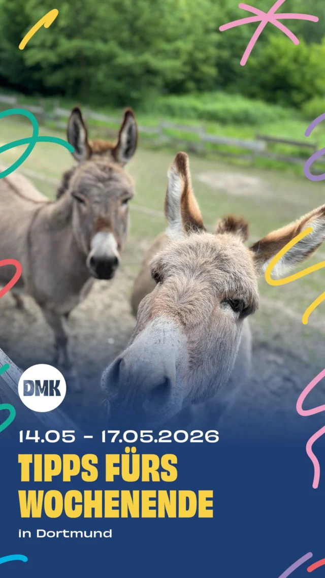 Am langen Wochenende ist in Dortmund und Umgebung wieder einiges los. Zwischen Westparkfest, Flohmärkten, Familienaktionen und Kultur ist wirklich für jede Familie etwas dabei. Vielleicht ist ja auch euer nächster Wochenendplan dabei:

Donnerstag 14.05

- Westparkfest bis Sonntag 17.05
- 1. Sparkassen-Renntag, Galopprennbahn Dortmund
- Zurück zum Beton: Ina Webers Trümmerbahnen-Minigolf, @museumostwall 

Freitag 15.05

* 11:00 bis 20:00 Uhr, Ausstellung „Müll. Eine Ausstellung über die globalen Wege des Abfalls“, Museum Ostwall
* 12:00 Uhr, „Was das Nashorn sah, als es auf die andere Seite des Zauns schaute“, @theaterdortmund 

Samstag 16.05

* 19:00 Uhr, „Asterix auf Ruhrdeutsch – Der Mond von Wanne-Eickel“, Kino im U
* 14:00 Uhr, Kidical Mass, Platz der Alten Synagoge
* 09:00 bis 16:00 Uhr, 46. Waltroper Jungen- und Mädchen-Regatta, @rvwaltrop 
* 14:00 bis 16:00 Uhr, Birthday Event im @oakstories_store 

Sonntag 17.05 

* Flohmarkt im Westpark
* Familientag im @mondo_mio_kindermuseum 
* 10:00 bis 14:00 Uhr, Trödelmarkt für Groß und Klein, Stockumer Straße 133
* Internationaler Museumstag
* Programm zum Internationalen Museumstag, Eintritt frei, @zechezollerndortmund 
* 16:00 Uhr, SOUNDZZ Kinder- und Familienkonzerte im @soundzz.domicil 
* 11:15 bis 12:15 Uhr, Mitmach-Märchen-Morgen, @kindermuseum_adlerturm 

🚨Hinweis: Bitte prüft alle Veranstaltungen direkt beim Anbieter – kurzfristige Änderungen sind möglich.

👉 Für mehr Tipps und Familieninspiration in Dortmund: @dortmundmitkind folgen!

Dortmund
Dortmund mit Kind
Wochenendtipps
NRW
Familienzeit