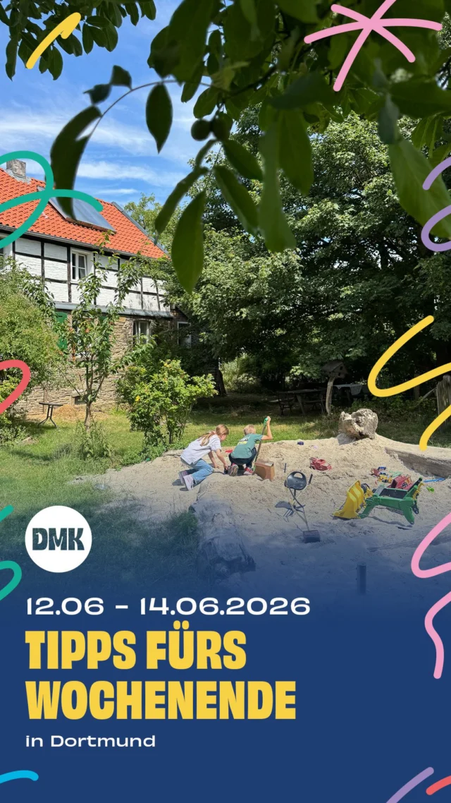 Die Sonne zeigt sich endlich wieder und passend dazu gibt es jede Menge Familienaktionen unter freiem Himmel. Von Sommerfesten über Flohmärkte bis hin zu Mitmachangeboten und Ausstellungen – hier kommen unsere Tipps für ein schönes Familienwochenende.

Freitag, 12.06

* Auch am 13.06., Sommerfest, KGV Familienwohl, Lütge Heide 60, Bochum
* 16:00 bis 16:45 Uhr, KinderUni „Motivation als Superkraft – Warum sie uns beim Lernen stark macht“, Hörsaal 2, Emil-Figge-Straße 50
* 19:00 Uhr, Was ihr wollt, ab 12 Jahren, @naturbuehnehohensyburg 
* Bis zum 13.09.2026, Ausstellung für die ganze Familie „Reiselustig. Unterwegs mit dem Hasen Felix“, @lwlmuseumkunstkultur Münster 

Samstag, 13.06

* Wir sind Dortmund Musik, Zuhören und Mitmachen mit den Ensembles von @dortmundmusik.education 
* 11:00 bis 15:00 Uhr, Haarstrang-Trödel, @gemeindeholzwickede 
* 10:00 bis 16:00 Uhr, Trödelmarkt in der Meile in Marten
* Sommerfest in Königsborn mit Feuerwehr, @kreisstadt_unna 
* Auch am 14.06., Heilig-Kreuz-Fest, Gemeindezentrum Heilig Kreuz, Jungferntalstraße 49, Dortmund-Rahm
* Ab 15:00 Uhr, 20 Jahre Geburtstagsfeier @tsc_heaven_and_hell_dortmund 
* 11:00 Uhr, Cook mal – das Kochangebot in und für Scharnhorst, ab 10 Jahren, mit Anmeldung, @youngcaritasdortmund 
* 11:00 bis 16:00 Uhr, Aktionstag mit Spielstraße, Meylantstraße 91
* Fest der Chöre, @dortmund_erleben 

Sonntag, 14.06

* 11:00 bis 16:00 Uhr, Familientrödel, @goldstueck_cafe 
* 11:00 bis 20:00 Uhr, Ausstellung „Müll. Eine Ausstellung über die globalen Wege des Abfalls“, @museumostwall 
* 11:00 bis 14:00 Uhr, Familienflohmarkt, TEK Viklöther Mark, Wichlinghofen
* 11:00 bis 16:00 Uhr, Quartiersflohmarkt in Brambauer, @stadt_luenen 
* Flohmarkt im Westpark
* 12:00 bis 16:00 Uhr, Ein Fest für Kinder, Spielplatz Ecke Schulstraße/Eichenweg, @stadtcastroprauxel 
* 11:00 bis 17:00 Uhr, Kinderfest am @naturmuseum_dortmund 
* 11:00 Uhr, Das Nori sagt Nein, Bilderbuchkino, @jugendstil_nrw 

🚨Hinweis: Bitte prüft alle Veranstaltungen direkt beim Anbieter – kurzfristige Änderungen sind möglich.

👉 Für mehr Tipps und Familieninspiration in Dortmund: @dortmundmitkind folgen!

Dortmu
