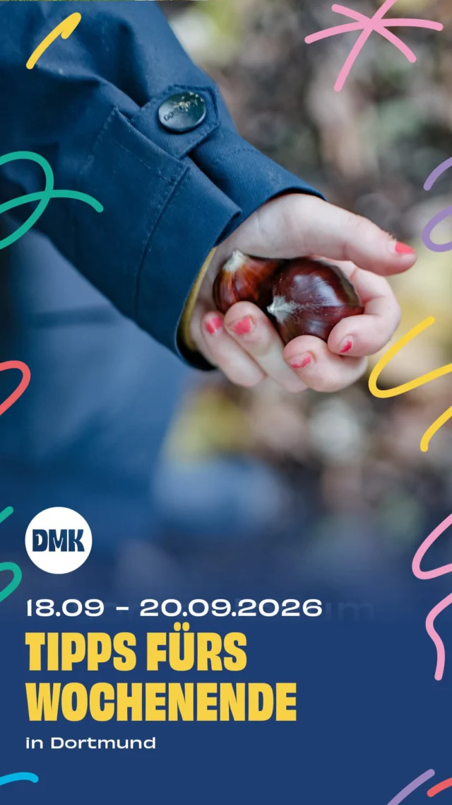 Dieses Wochenende ist wieder einiges los in Dortmund! Besonders am Sonntag wird rund um den Weltkindertag einiges geboten – aber auch sonst sind schöne Familienaktionen dabei. Hier kommen unsere Tipps für euch:

Freitag, 18.09.

* 19Uhr, MIAU Premiere, @kjtdortmund 
* Aplerbeck klingt - Musikfestival im Stadtbezirk (https://www.aplerbeck-klingt.de)
* 10 bis 14 Uhr, Mini & Mama Tauschparty, @youngcaritasdortmund 

Samstag, 19.09.

* Museumsnacht Dortmund
* Hofflohmärkte Kaiserviertel
* 11 bis 13 Uhr, Mach mit! Musik für Familien, @konzerthaus_do 
* 14 bis 18 Uhr, Sommerfest, @lebenshilfedortmund 
* Auch am 20.09., Apfelfest, @hof_mertin 
* Ab 11 Uhr, mondos Atelier - Malen mit Erdfarben, @mondo_mio_kindermuseum 

Sonntag, 20.09. - Weltkindertag 

* Ab 11 Uhr, kostenloser Workshop: Aerial Silk, Aerial Hoop, Pole-Sport @tanzstudiovidance 
* Familienfest im Westfalenpark
* 11 bis 17 Uhr, Inklusiver Sport- und Bewegungstag, Kulturinsel PHOENIX See
* 15 Uhr, Märchenspaziergang, @botanischer_garten_rombergpark 
* 15 bis 18 Uhr, Kinder-Kram-Flohmarkt und Familienfest, Franziskanerstr. 1
* 14 bis 17 Uhr, Weltkindertag-Feier, @jfseving 
* 14 Uhr, Kidical Mass, Start: Südwall @kidicalmass_do 
* Flohmarkt Westpark
* 18 Uhr, Oma Monika - was war?, @kjtdortmund 

🚨Hinweis: Bitte prüft alle Veranstaltungen direkt beim Anbieter – kurzfristige Änderungen sind möglich.

👉 Für mehr Tipps und Familieninspiration in Dortmund: @dortmundmitkind