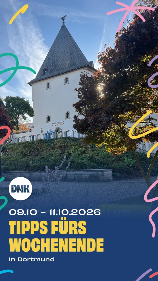 Dieses Wochenende ist wieder richtig viel los! Von Herbst- und Erntemärkten über Flohmärkte bis hin zu tollen Familienaktionen und Kultur – hier kommen unsere Tipps für euch.

Freitag, 09.10.

* 15 bis 19 Uhr, Erntemarkt, @gruenfrau_dortmund 
* Herbstmarkt bei @manufactum (auch am 10.10.)
* 15 bis 18 Uhr, Welt-Mädchentag bei Lükaz, @stadt_luenen 
* Ab 17:30 Uhr, „unSICHTBAR verbunden. Im Boden.“, @mondo_mio_kindermuseum 
* 16 bis 19 Uhr, Repair Café Brackel und Smartphone-Sprechstunde, Flughafenstr. 7

Samstag, 10.10.

* Kinderkleider- und Spielzeugflohmarkt, Gemeindehaus an der Georgskirche, Ruinenstr. 37
* 10 bis 14 Uhr, Erntemarkt, @zechezollerndortmund 
* 10 bis 14 Uhr, Kindertrödelmarkt, Johanniter-Kita Sugambrerstr. 19, Bergkamen
* 10 bis 13 Uhr, Kinderbasar, FABIDO Tiefe Mark 72
* 10 bis 14 Uhr, Kleiderbörse, Sportplatz SV Berghofen, Berghofer Str. 243 
* 11 bis 14 Uhr, Kids- und Kramflohmarkt, ASG-Aula, Leonhardstr. 8, Castrop-Rauxel
* Ab 10 Uhr, Schnuppertag, @boulderweltdortmund 
* 11 bis 16 Uhr, Indoor-Flohmarkt „Macht Platz!“, @keuninghausofficial 
* 15 bis 17 Uhr, Großeltern- und (Ur-)Enkel-Party mit Sebastian Schmitt-Rosenblatt, Städtisches Begegnungszentrum Mengede, Bürenstr. 1

Sonntag, 11.10.

* 10:15 und 12 Uhr, Familienkonzert „Die Hexen sind los!“ (Tickets noch da), @theaterdortmund 
* 11 bis 15 Uhr, Kleider- und Spielzeugmarkt, @hof_mertin 
* 14 bis 18 Uhr, Familienfest, Ev. Gemeindehaus Berghofen, Fasanenweg 22
* 12 bis 16 Uhr, Baby- und Kinderflohmarkt, JuKi-Haus von @erlebtwas 
* 11 Uhr, Bilderbuchkino, @jugendstil_nrw 
* 11 bis 18 Uhr, Herbstmarkt im Westfalenpark
* 14 bis 17 Uhr, Familienwerkstatt, @mkk_dortmund 
* 14:30 bis 16:30 Uhr, Familiennachmittag, @kindermuseum_adlerturm 
* 16 Uhr, „Käpten Knitterbart und seine Bande“, @kjtdortmund 

🚨Hinweis: Bitte prüft alle Veranstaltungen direkt beim Anbieter – kurzfristige Änderungen sind möglich.

👉 Für mehr Tipps und Familieninspiration in Dortmund: @dortmundmitkind